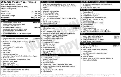 2026 Jeep Wrangler Rubicon