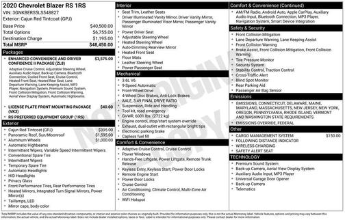 2020 Chevrolet Blazer RS