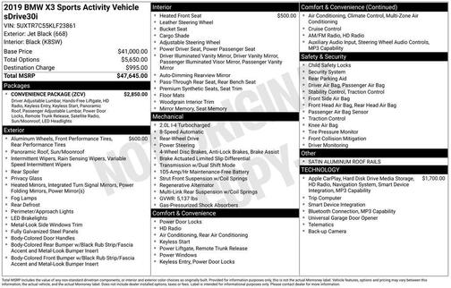 2019 BMW X3 sDrive30i