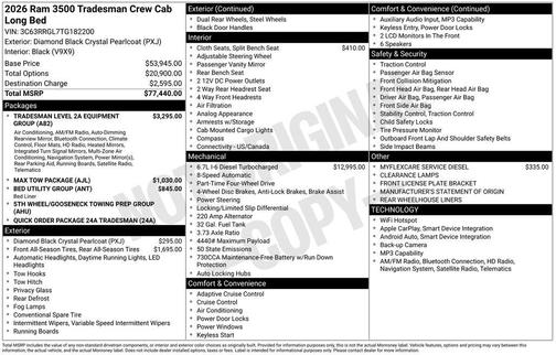 2026 RAM 3500 Tradesman