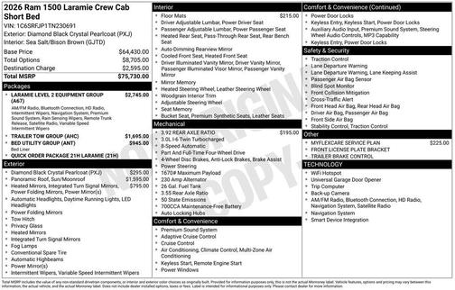 2026 RAM 1500 Laramie