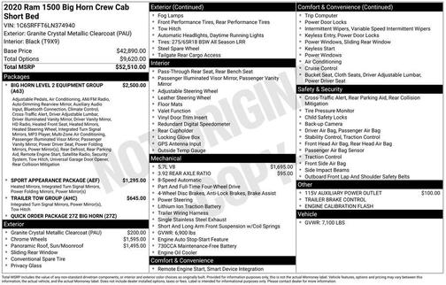 2020 RAM 1500 Big Horn/Lone Star