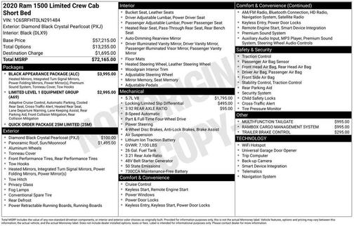 2020 RAM 1500 Limited
