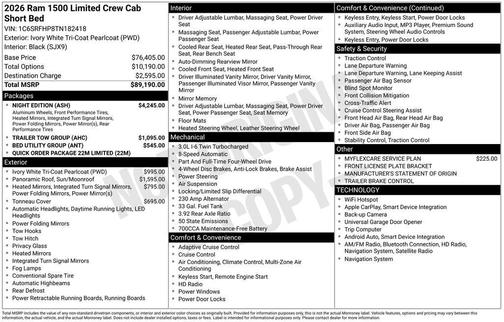 2026 RAM 1500 Limited