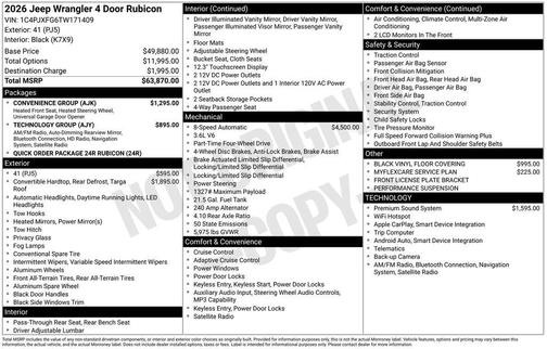 2026 Jeep Wrangler Rubicon