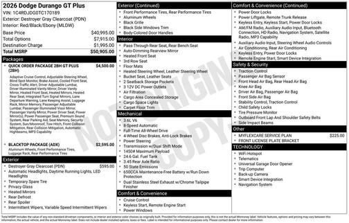 2026 Dodge Durango GT Plus