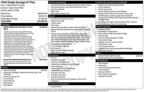 2026 Dodge Durango GT Plus