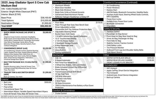 2025 Jeep Gladiator Sport S