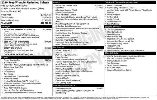 2019 Jeep Wrangler Unlimited Sahara