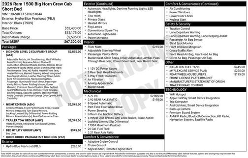 2026 RAM 1500 Big Horn/Lone Star