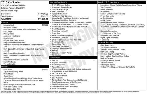 2016 Kia Soul +