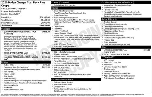 2026 Dodge Charger R/T Scat Pack