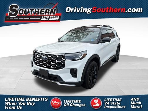 Star White Metallic Tri-Coat 2025 Ford Explorer Platinum