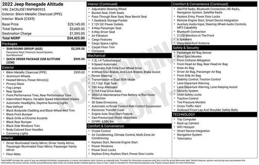 2022 Jeep Renegade Altitude