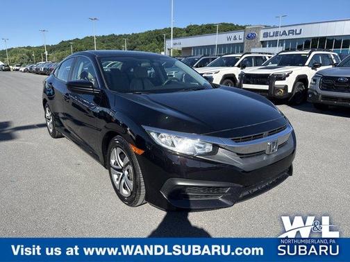 Black 2017 Honda Civic LX