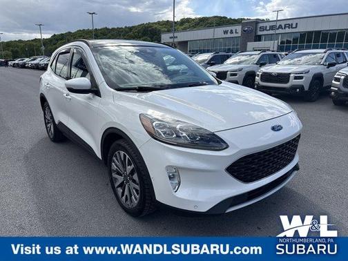 White 2020 Ford Escape Titanium Hybrid