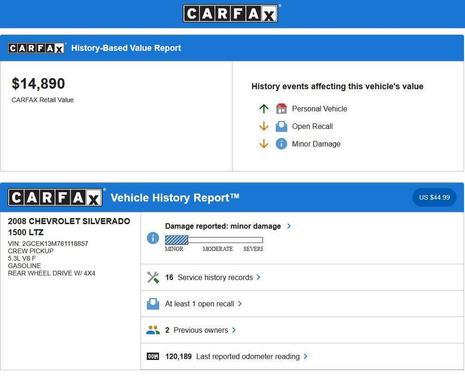 2008 Chevrolet Silverado 1500 LTZ Crew Cab