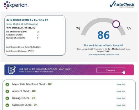 2019 Nissan Sentra SV