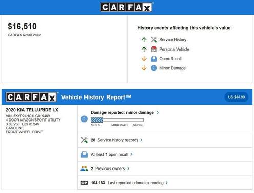 2020 Kia Telluride LX 4dr SUV