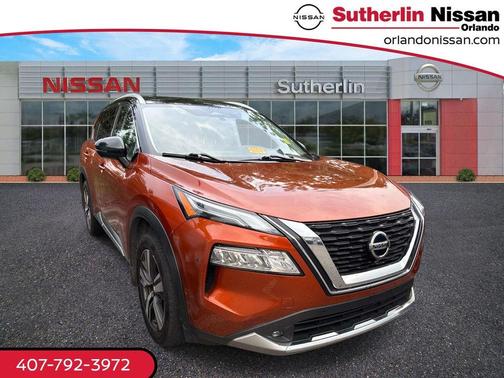 Orange / Black 2021 Nissan Rogue Platinum