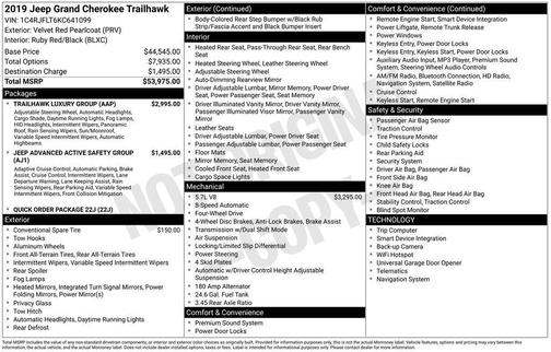 2019 Jeep Grand Cherokee Trailhawk