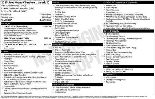 2025 Jeep Grand Cherokee L Laredo