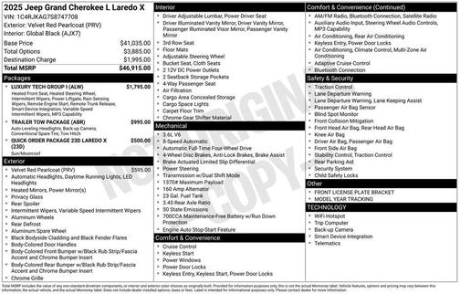 2025 Jeep Grand Cherokee L Laredo