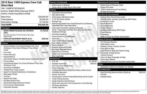 2015 RAM 1500 Tradesman/Express