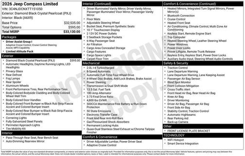 2026 Jeep Compass Limited