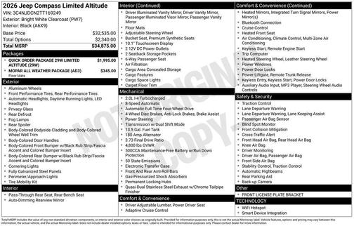 2026 Jeep Compass Limited