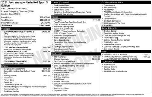 2021 Jeep Wrangler Unlimited Sport