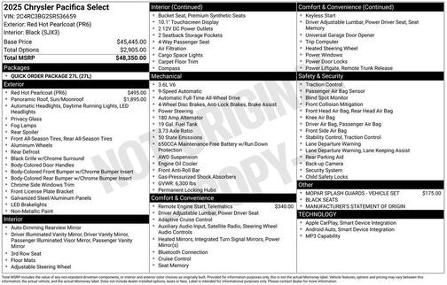 2025 Chrysler Pacifica Select
