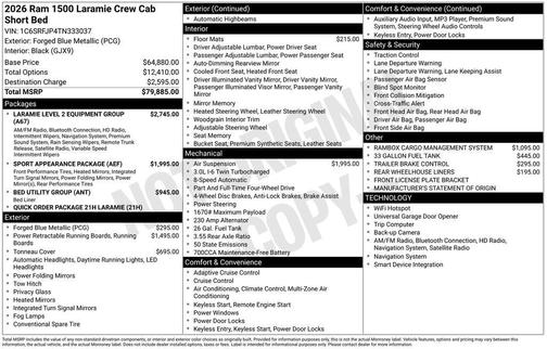 2026 RAM 1500 Laramie