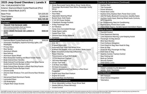 2025 Jeep Grand Cherokee L Laredo