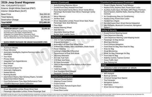 2026 Jeep Grand Wagoneer Base