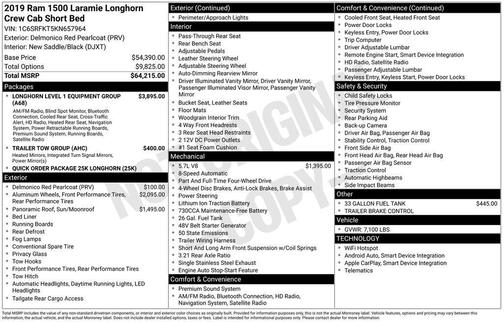 2019 RAM 1500 Longhorn