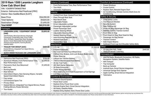 2019 RAM 1500 Longhorn