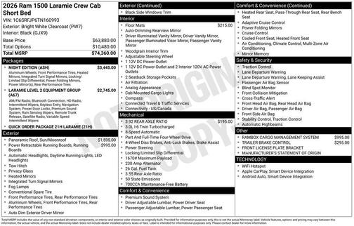 2026 RAM 1500 Laramie