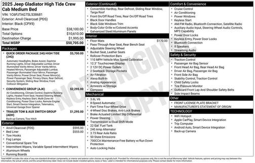 2025 Jeep Gladiator Sport