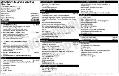 2026 RAM 1500 Laramie