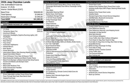 2026 Jeep Cherokee LAREDO/LIMITED