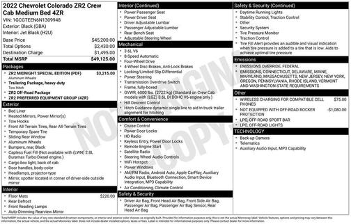 2022 Chevrolet Colorado ZR2