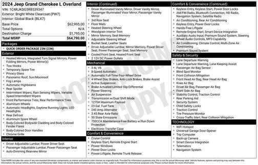 2024 Jeep Grand Cherokee L Overland