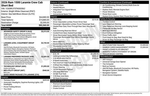 2026 RAM 1500 Laramie