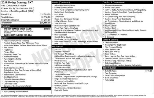 2018 Dodge Durango SXT