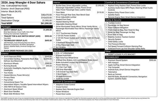 2026 Jeep Wrangler Sahara