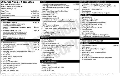 2026 Jeep Wrangler Sahara
