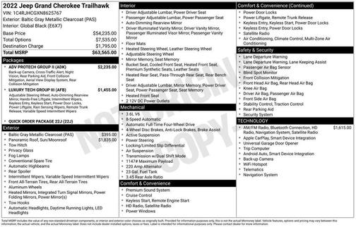 2022 Jeep Grand Cherokee Trailhawk
