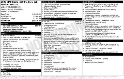 2025 GMC Sierra 1500 Pro