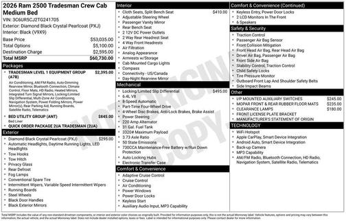 2026 RAM 2500 Tradesman
